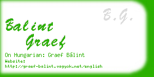 balint graef business card
