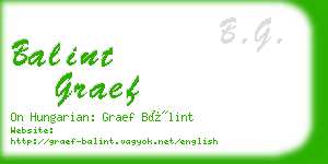 balint graef business card